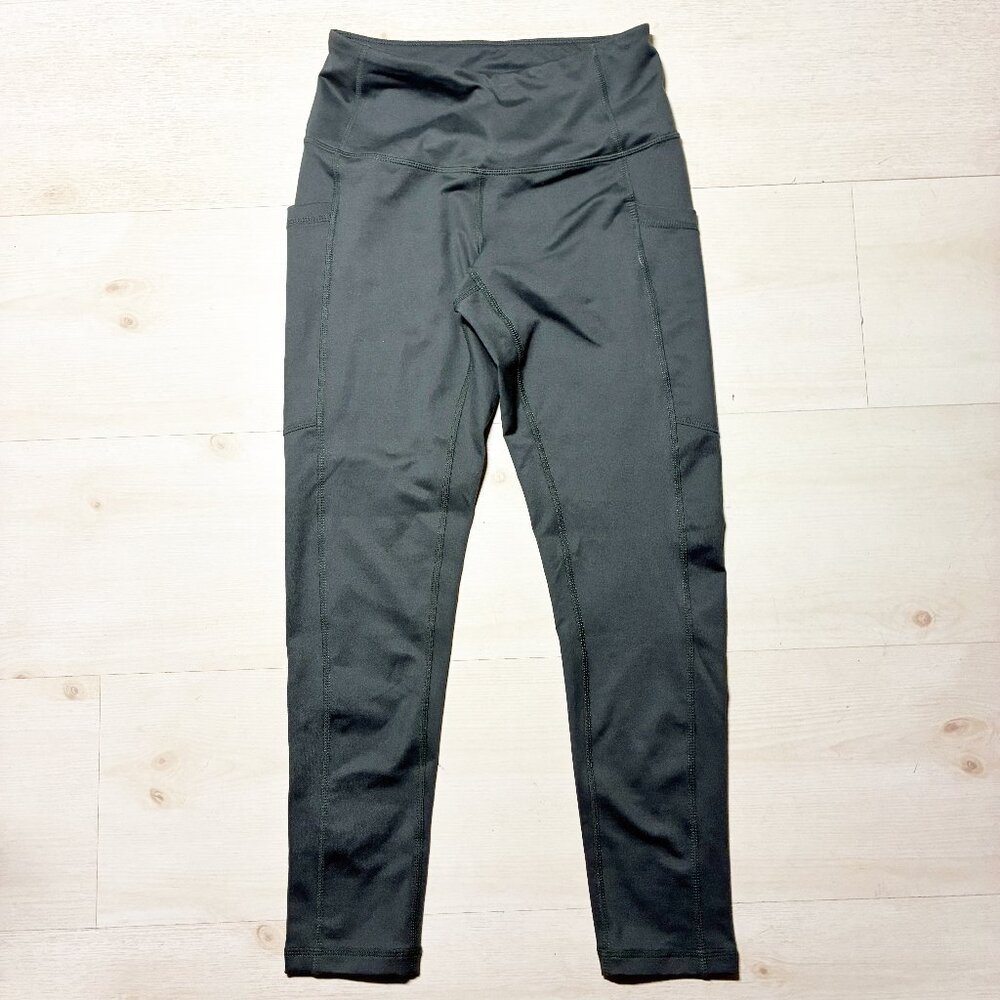 Z by Zella High Waist Daily Pocket Dark Army Green Leggings Size XS